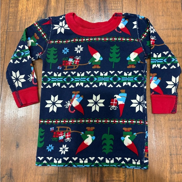 Hanna Andersson Gnome Christmas Winter Long John Organic Pajama Set, 18-24 mos - Picture 2 of 8